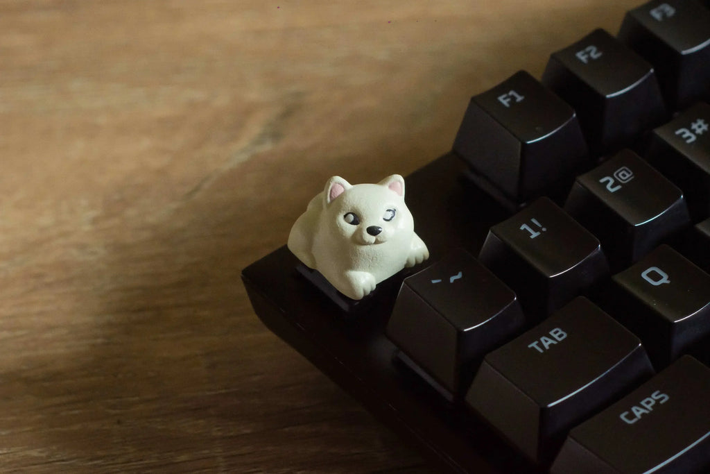 ECHOME Artisan Keycaps Shiba Dog Custom Animal Cute Keycap Resin Keyboard Cap Cartoon Pet KeyCap Mechanical Keyboard Accessories