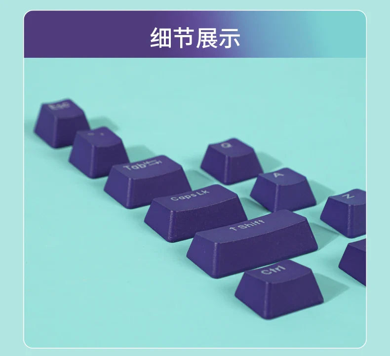 Green Lotus Gradient Keycaps Backlit Transparent Keycap OEM Profile PBT Side/Top Print Key Cap For MX Switch Mechanical Keyboard