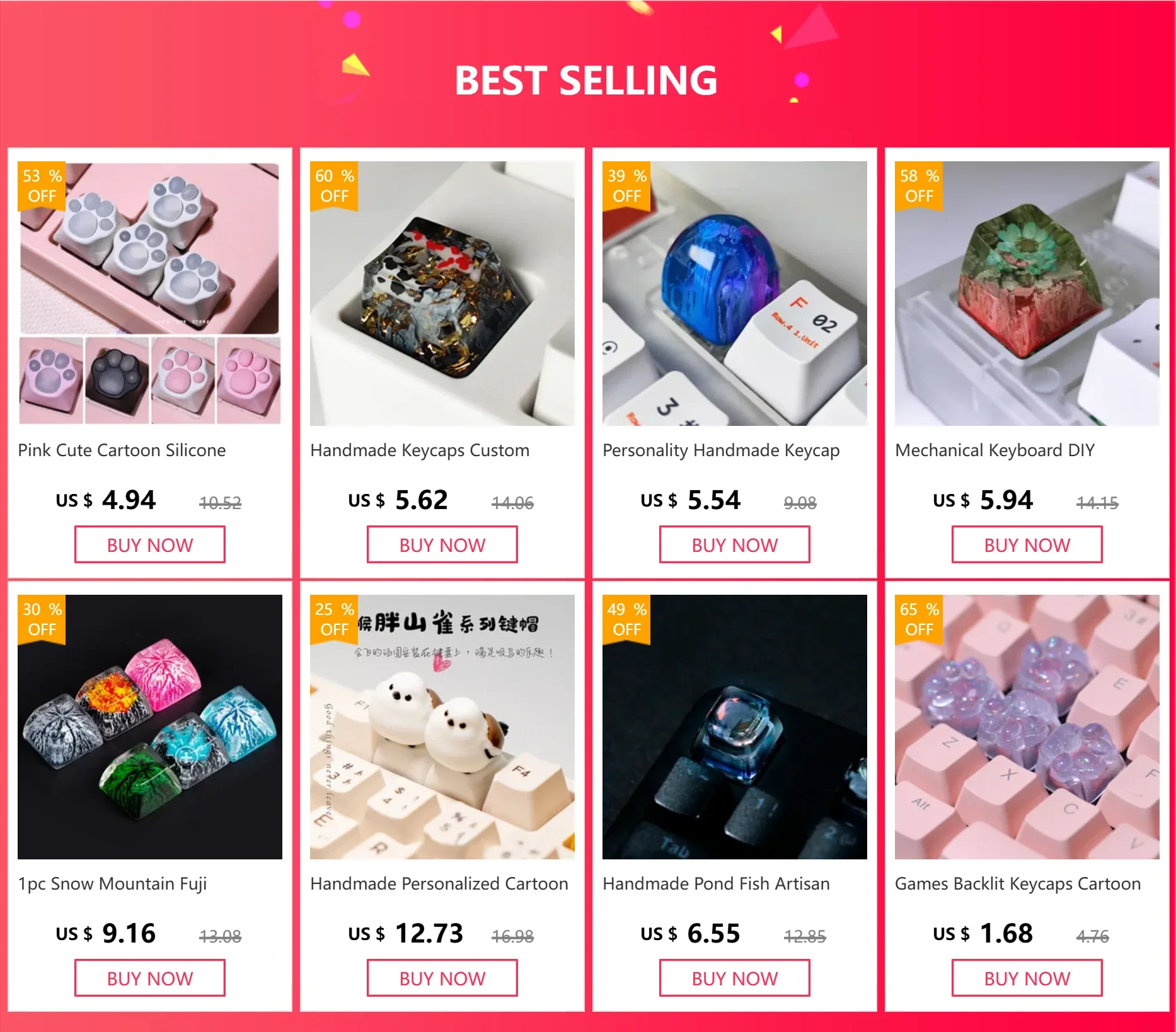 Cat Paws Keycaps For Mechanical Keyboard Animation Metal Custom Keycap Buttons Key Cap For Cherry Mx Switch Artisan keycaps