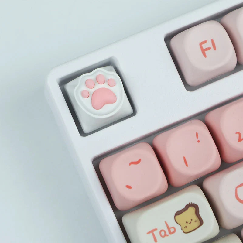 Kawaii Cute Soft Silicone Cat Paws OEM ABS Keycap For Mechanical Keyboard Cherry MX Switch