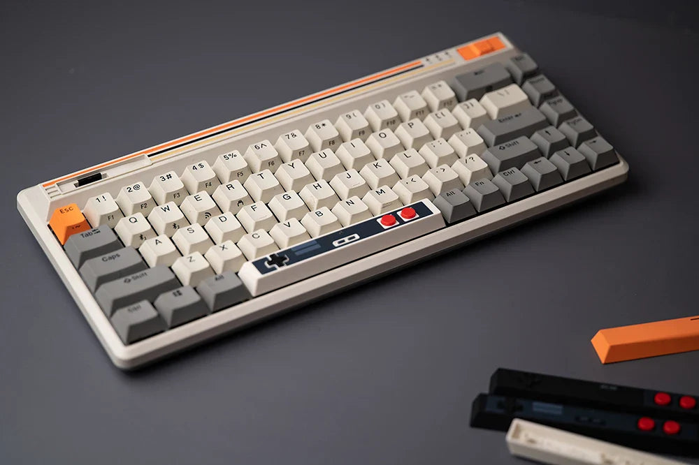 Retro Gamepad Keycap 6.25u spacebar Artisan Keycap ABS Material For MX switches for Gaming Mechanical keyboard Black White