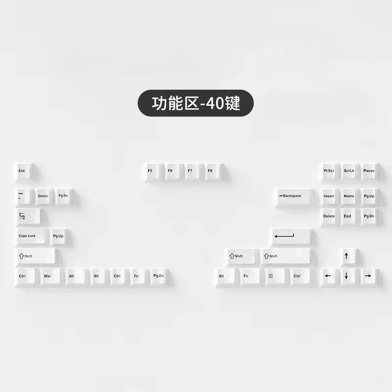 Ceramic Keycaps Set 123/101-key Smooth Surface Tough and Resistant To Falling HIFI Cross Axis Mechanical Keyboard WASD Keycap