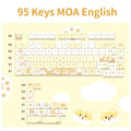 USLION 95Keys Dessert Cat Theme Keycaps MOA Profile PBT Key Caps Kit for 61/64/68/84/75/87Keys GMK67 Gaming Mechanical Keyboard