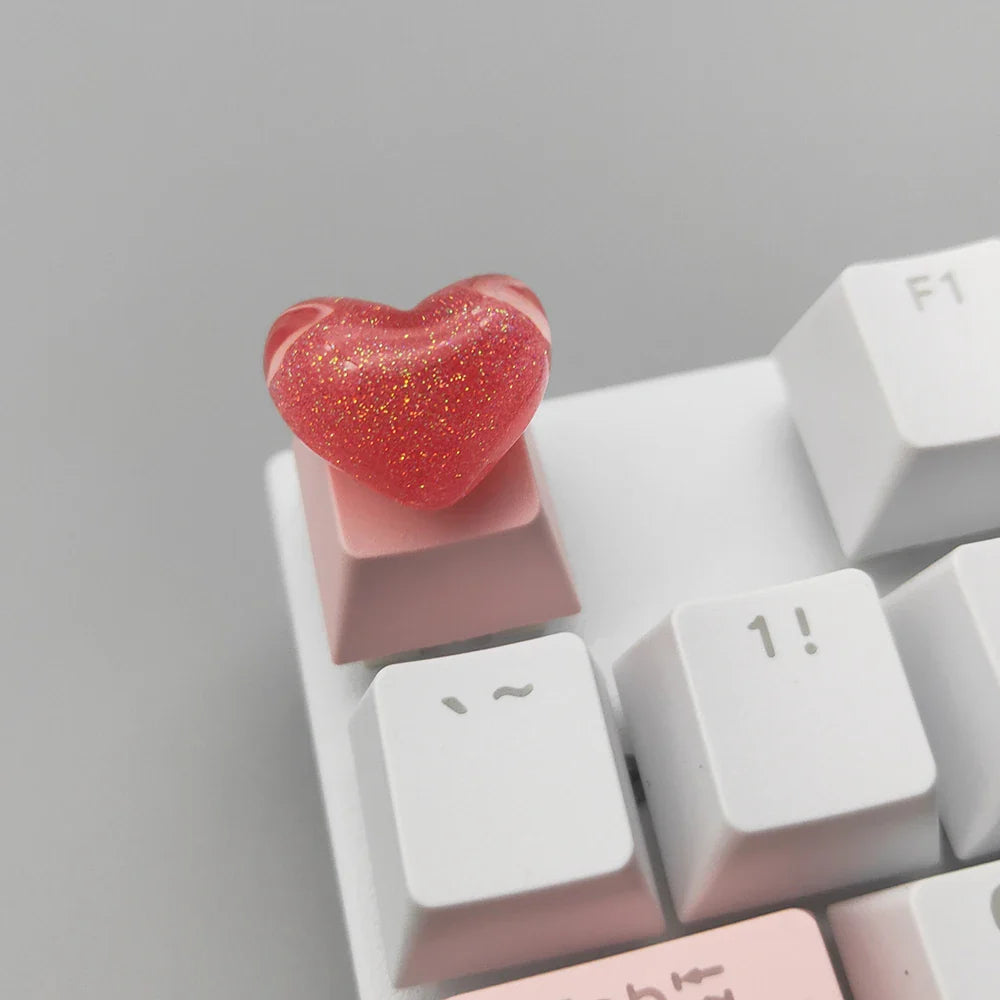 Personalized Keycaps Cute Wings Crystal Key cap Handmade Mechanical Keyboard R4 Keys PBT Color Keycaps Anime