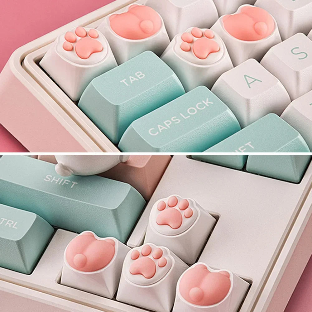 4Pcs 3D PC Replace for Cherry MX Gaming Mechanical Keyboard Keycap Keys Anime Custom Key Caps Cute Soft Cartoon Keycaps