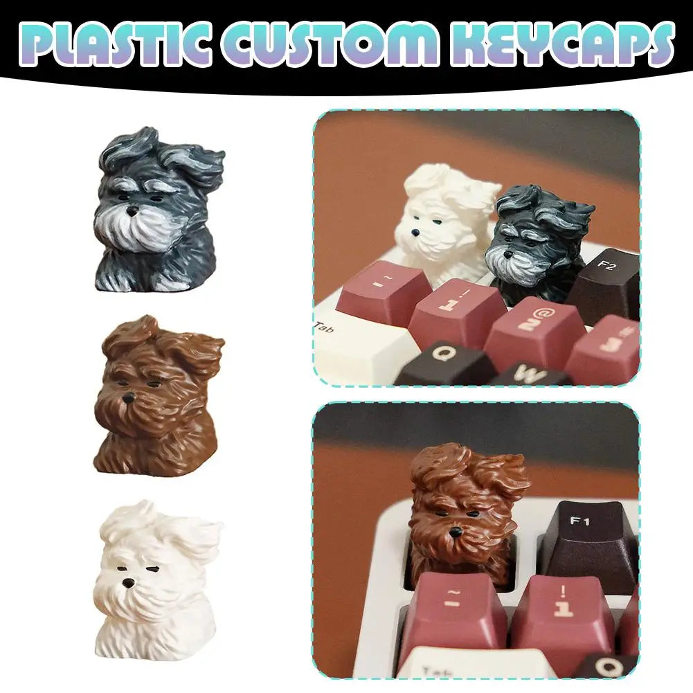 Puppy Personality Key Cap Windblown Puppy Key Cap Single Mechanical Keyboard Cap Rocket Hammer Retro Resin Cute