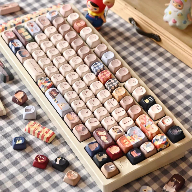 Diagon Alley Theme Keycaps Set PBT Sublimation SOA Cherry Profile Keycaps for Mechanical Keyboard Accessories Custom Key Caps