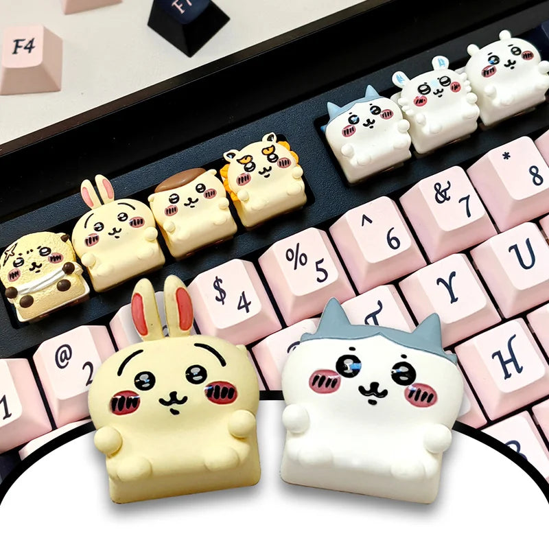 Mechanical Keyboard 1pcs Keycaps Cute Girls Cute Anime Personalized Keycaps Resin Materials Gaming Esports Customized Office