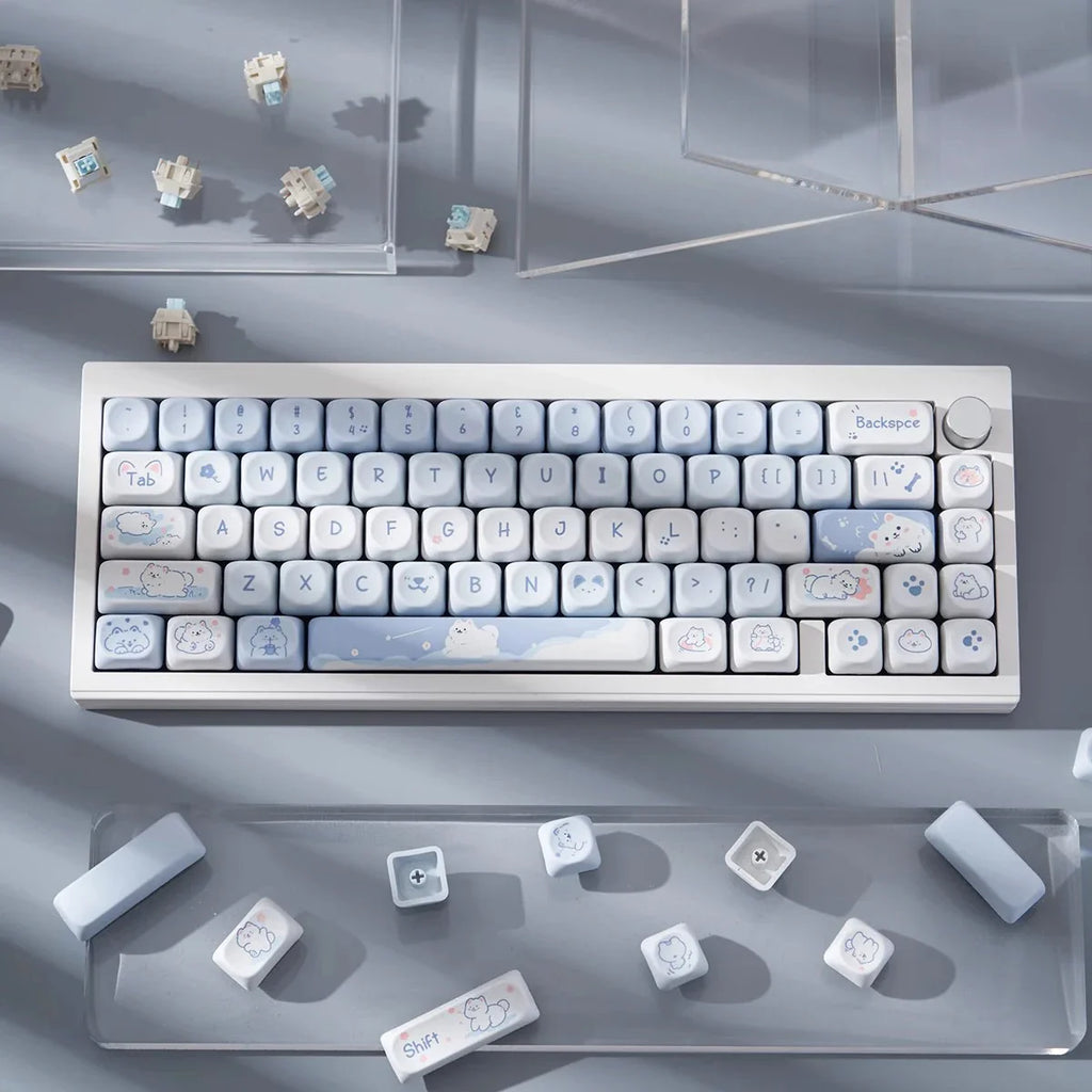95Keys MOA Profile Keycaps PBT Five-sided Sublimation Cute Cartoon Key Caps for GMK67 GMK87 Gaming Mechanical Keyboard MX Switch