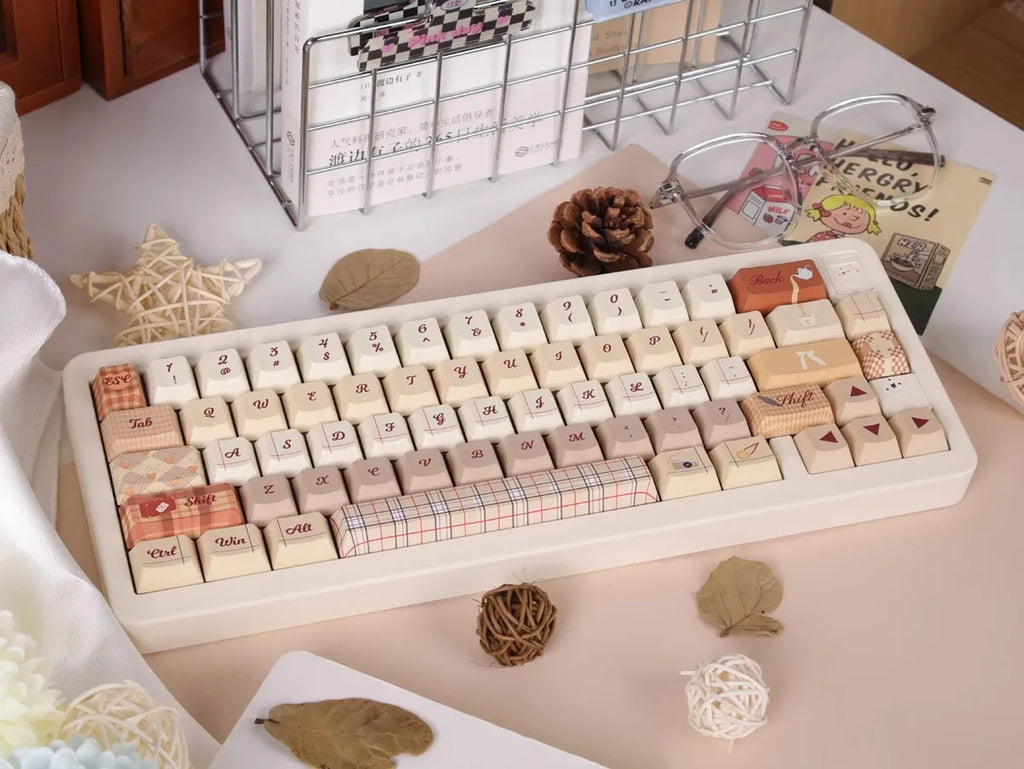 Autumn Colors of England Theme Keycaps Set PBT Keyboard Caps Custom 152 Keys Cherry Profile  Keycaps for Mechanical Keyboard