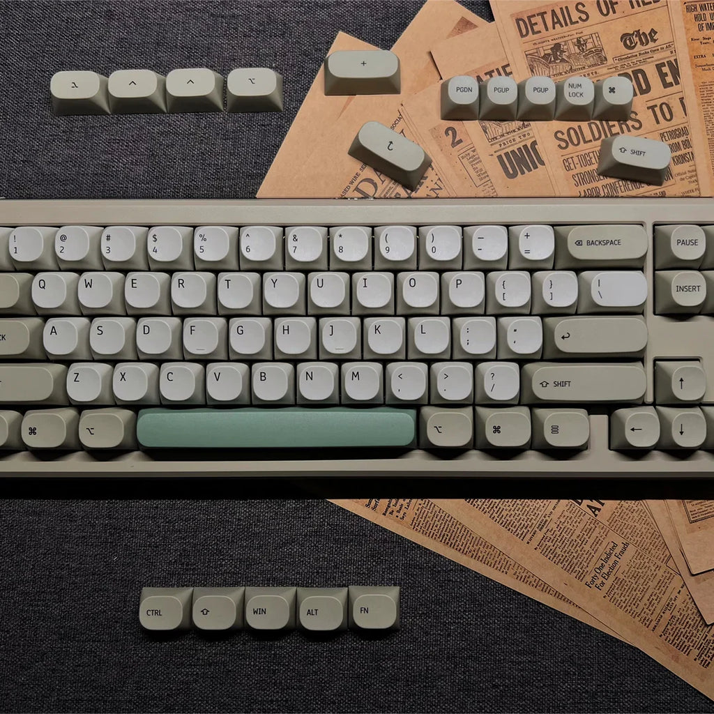 Idobao Retro MA Keycaps for MAC Keyboard Keycap PBT Original Design for Mechanical Keyboard Cherry MX Switches Simplism Key Caps