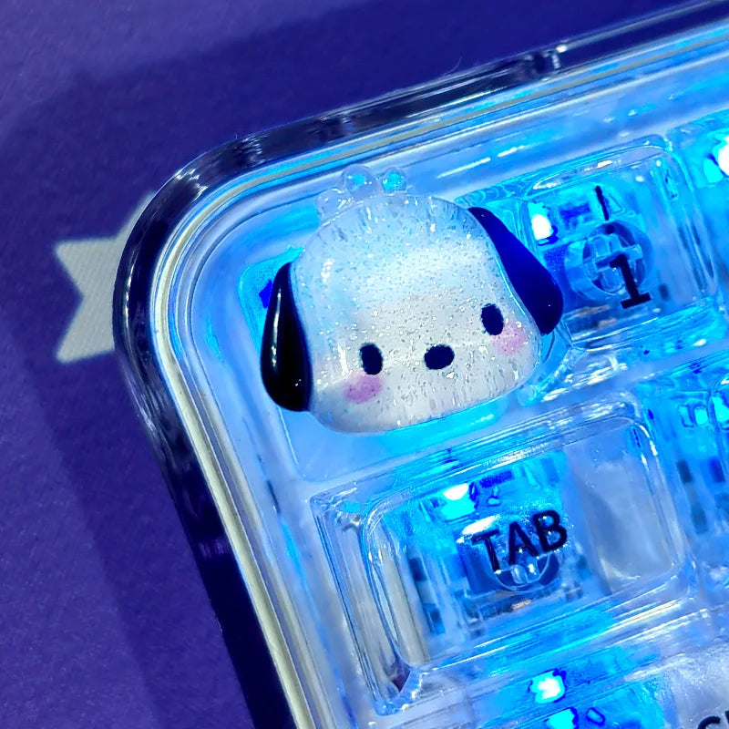 DIY Keycap Cute Cartoon Melody Coolomey Translucent Cross Mechanical Keyboard ESC Base Translucent Keycap
