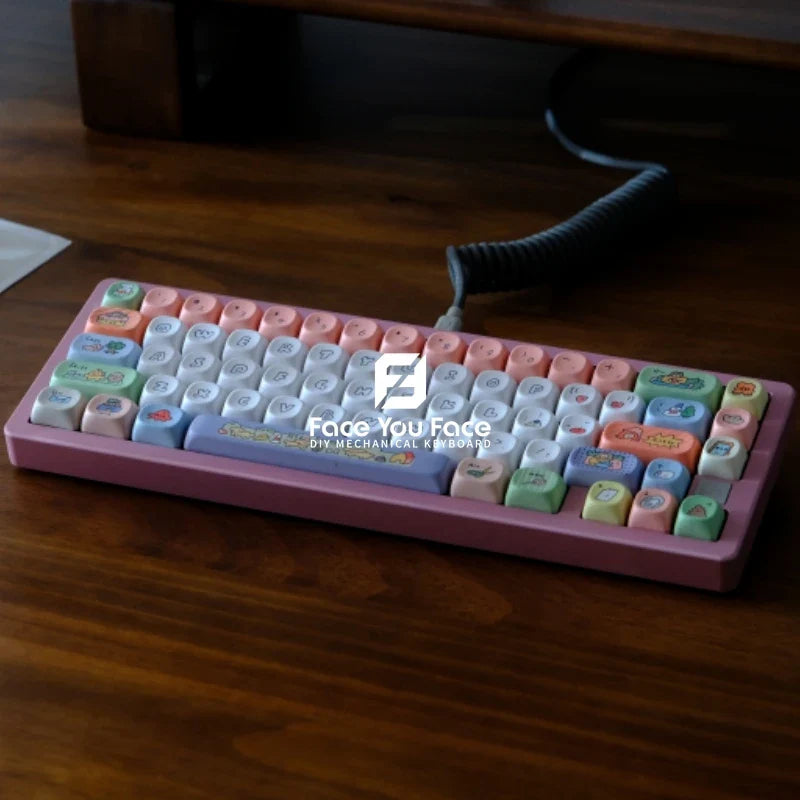 GMK Smiling Face Keycaps PBT Dye Sublimation Key Cap 129 Keys MOA Profile Keycap for Mx Switch DIY Gaming Mechanical Keyboard