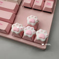 4pcs/set Lovely Cat Claw Key Cap Personality Cat Paw Keycaps for Mechanical Keyboard R4 Arrow Keys Pink Cute DIY Keycaps