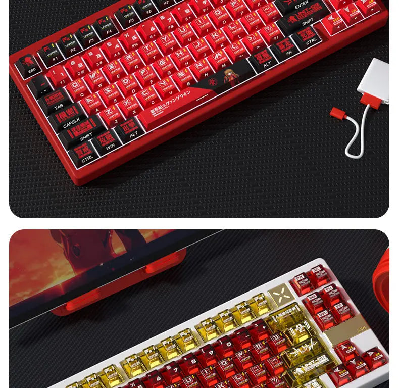 Duplex Translucent Cherry Keycap Set PBT Side Engraved for MX Switch HI75 HI8 68 F99 104 64 Wooting Mechanical Keyboards