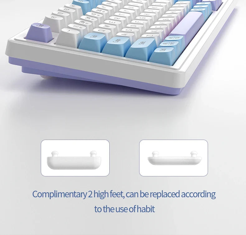 LANGTU L98 Membrane Keyboard Tri-mode Wireless Gasket Structure RGB Multifunctional Knob Customized Gaming Keyboard Pc Accessory