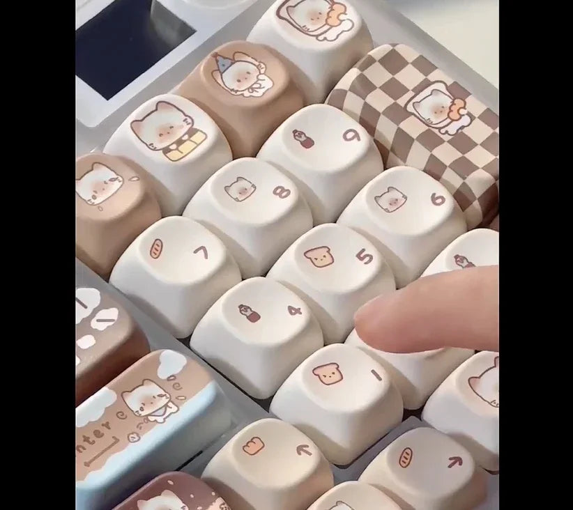 MOA Profile Keycap Cute Keycap Customization Gift PBT Keycaps 131 Keys COOL Cap Dye-Sub Mechanical Keyboard Keycap MX Switch