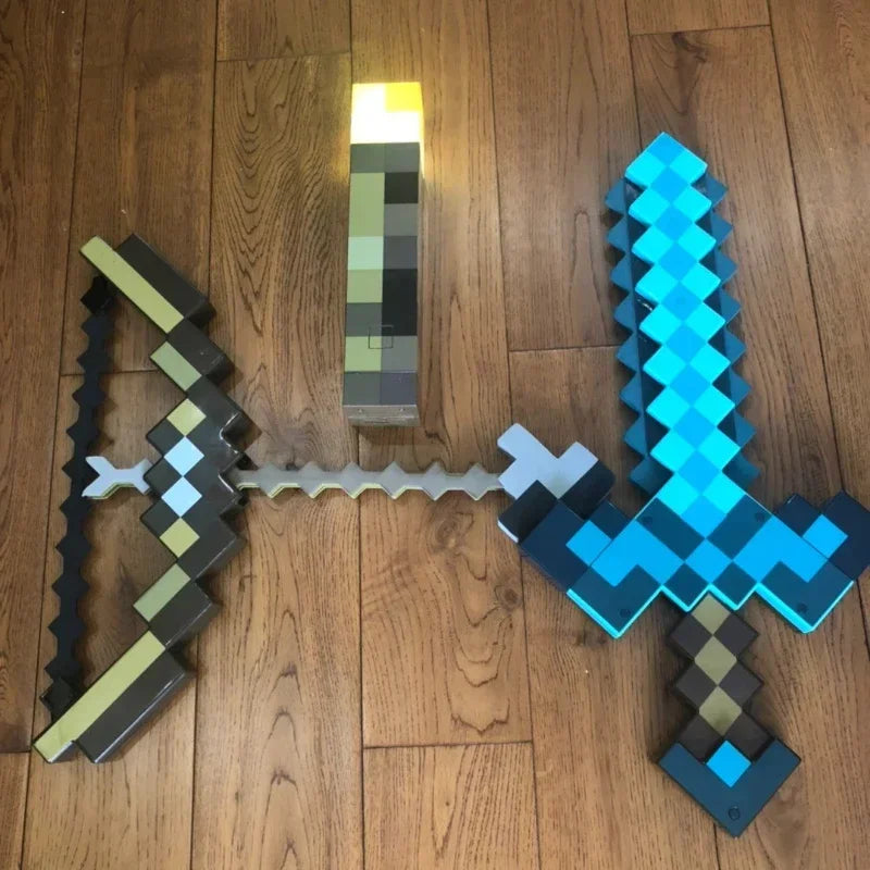 NEW Pixel Game Prop Models Torch and Color-changing Bottle Night Light Plastic Mineral Lamp Ornaments Holiday Party Gifts