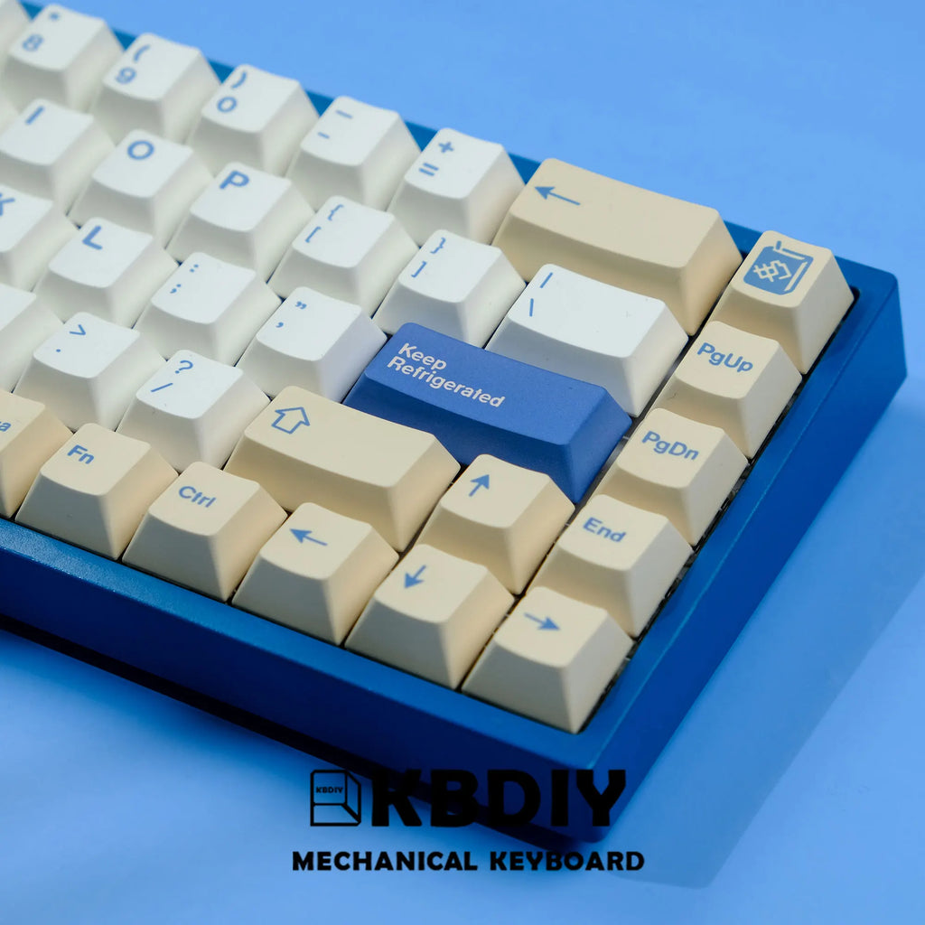 KBDiy GMK Soymilk Keycap 135 Keys PBT Japanese Korean Keycap ISO Enter Cherry Profile for GMK67 K500 Gaming Mechanical Keyboard