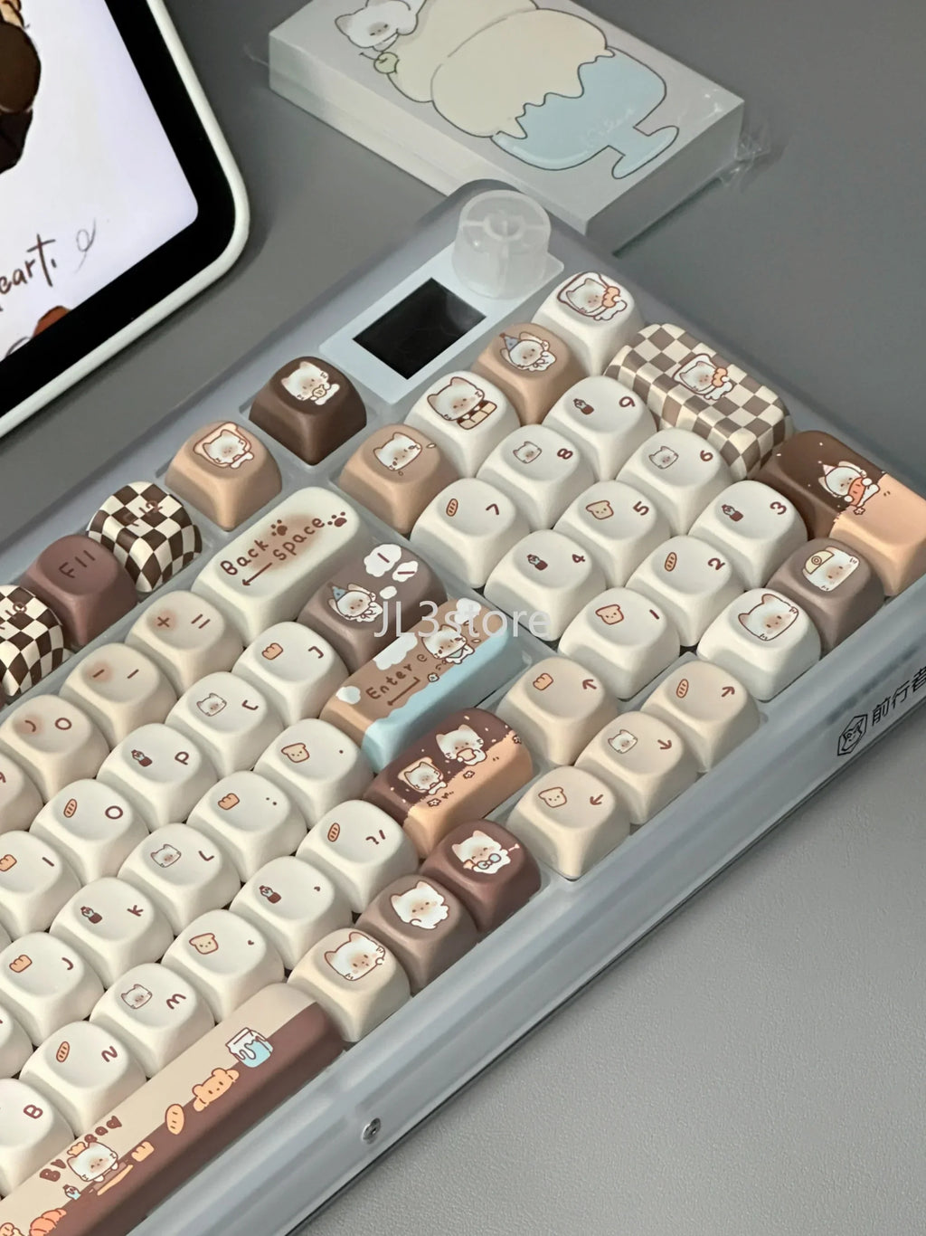 Keycap class moa keycap mechanical keyboard custom keyboard keycap cute round key bluetooth key