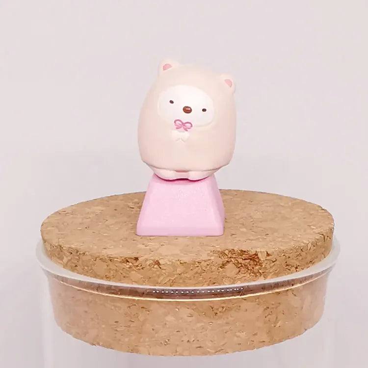Animal Series Cute Keycap Diy Customized MX Switch Resin ESC Point Keycaps  Mechanical Keyboard Artisan Key Caps Girls Favorites