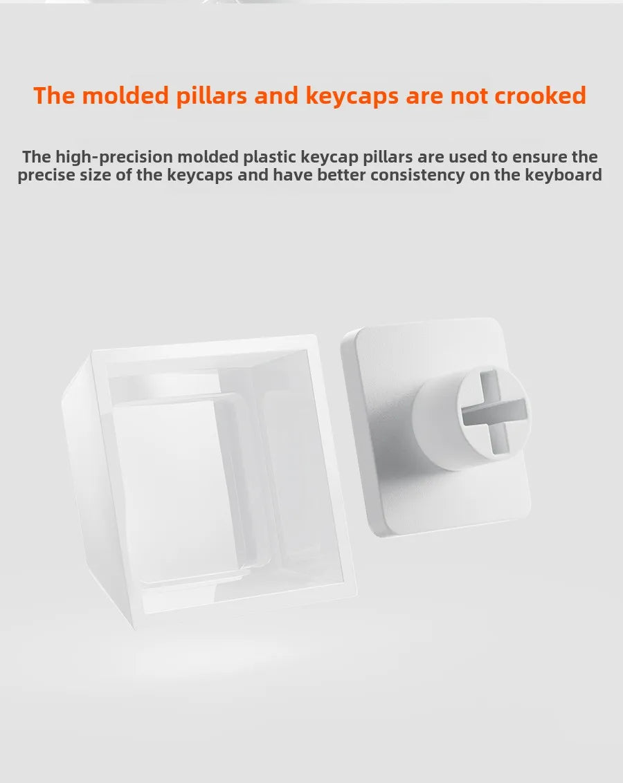 Ceramic Keycaps Set 123/101-key Smooth Surface Tough and Resistant To Falling HIFI Cross Axis Mechanical Keyboard WASD Keycap