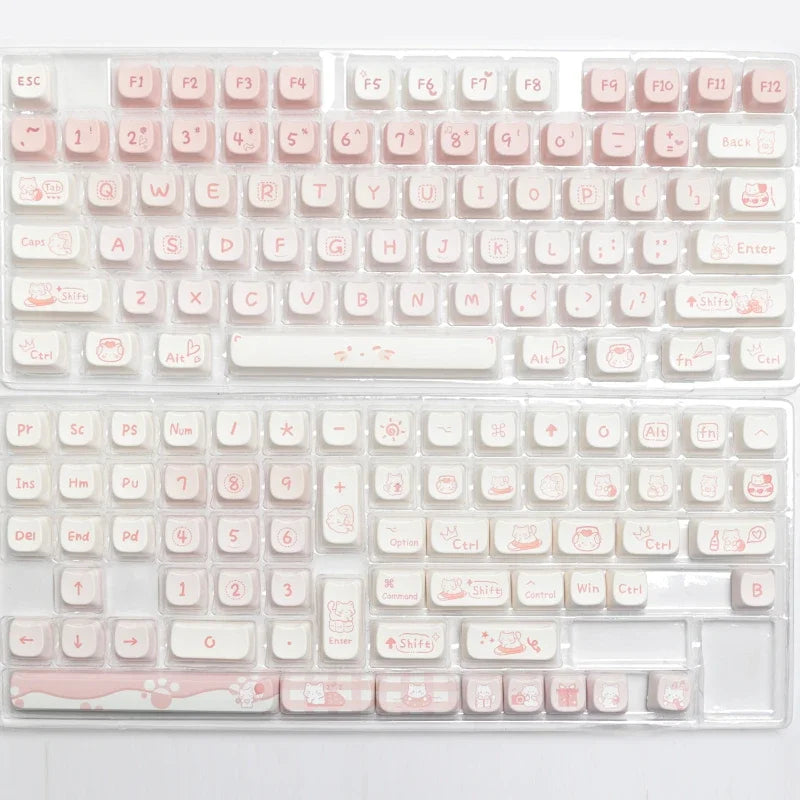 134 Keys/set Party Kitten MAO Profile GMK PBT Keycaps for Mechanical Keyboard  Dye Sublimation Gaming Keycap Custom Gk61
