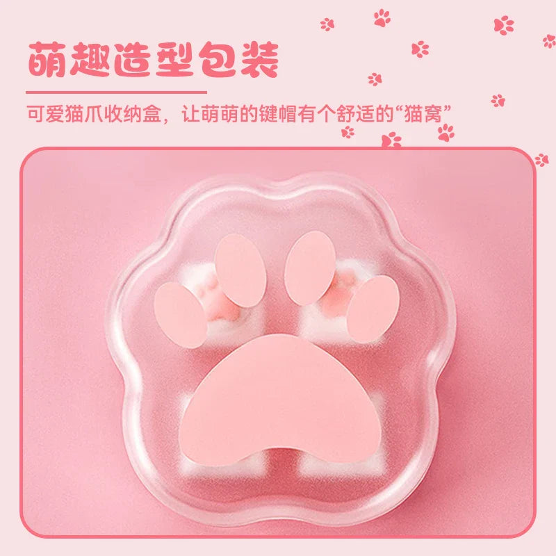 Cat Claw Keycaps Cute Simulation Feel Silicone Meat Pads Butt Corgi Fart Oem Height Girls Creative Single Mechanical Keyboard