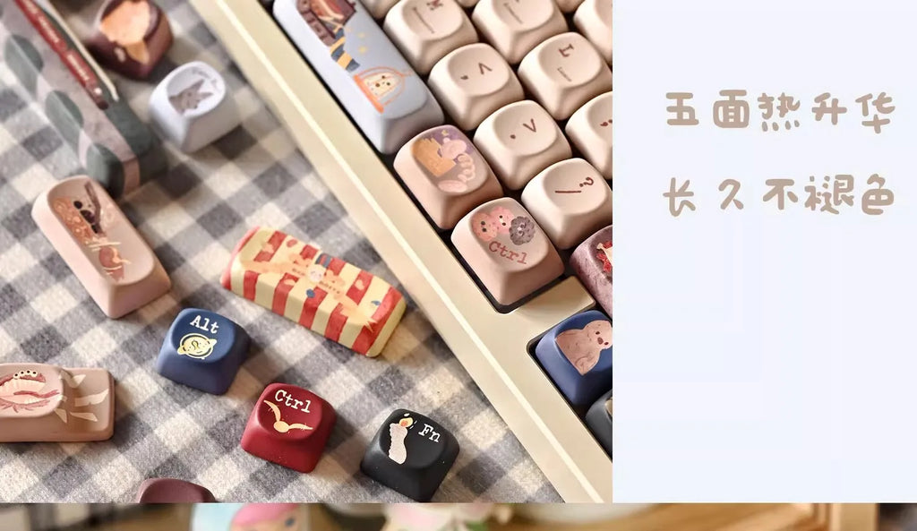 Diagon Alley Theme Keycaps Set PBT Sublimation SOA Cherry Profile Keycaps for Mechanical Keyboard Accessories Custom Key Caps