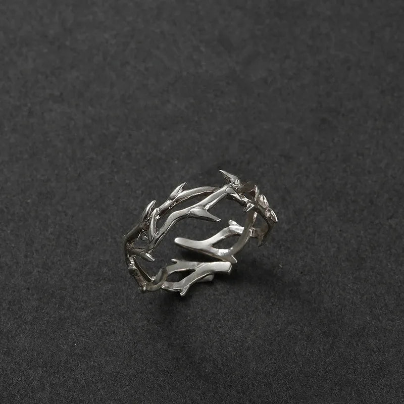 Retro Domineering Ethnic Style Fire-Breathing Dragon Ring Men\\'s Charm Open Ring Punk Motorcycle Rider Jewelry Accessories