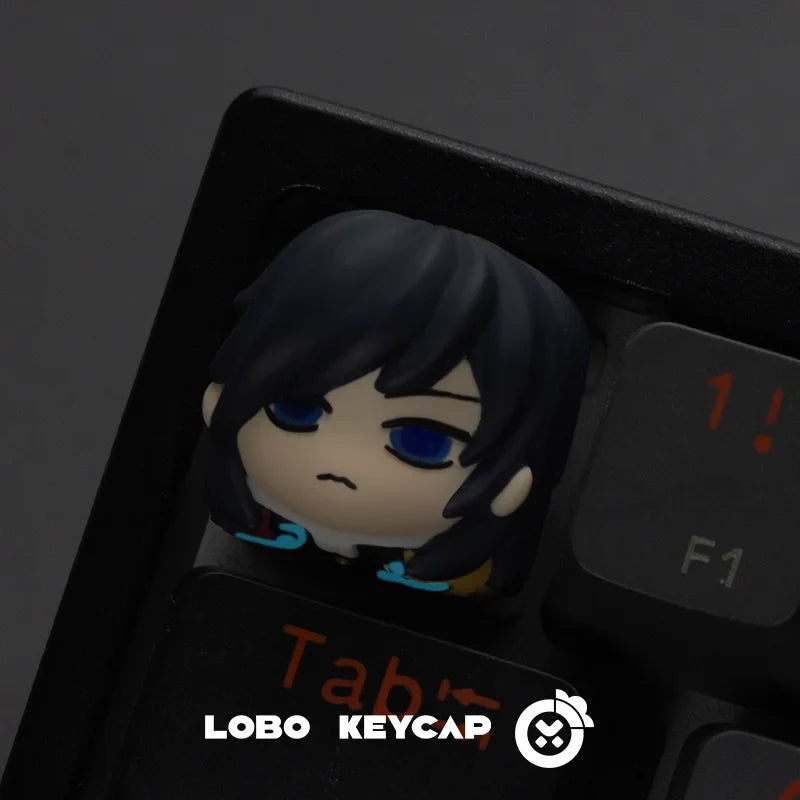 Demon Slayer Mechanical Keyboard Keycap Kamado Tanjirou Agatsuma Zenitsu Hashibira Inosuke Anime Resin Keycaps Custom Gifts