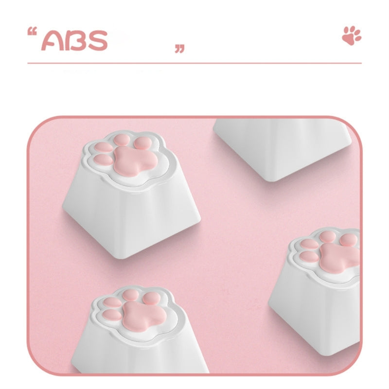 3D Soft Silicone ABS Cat Claw Base Keycap Compatibility for MX Structure Switches Mechanical Keyboards DIY Decoration