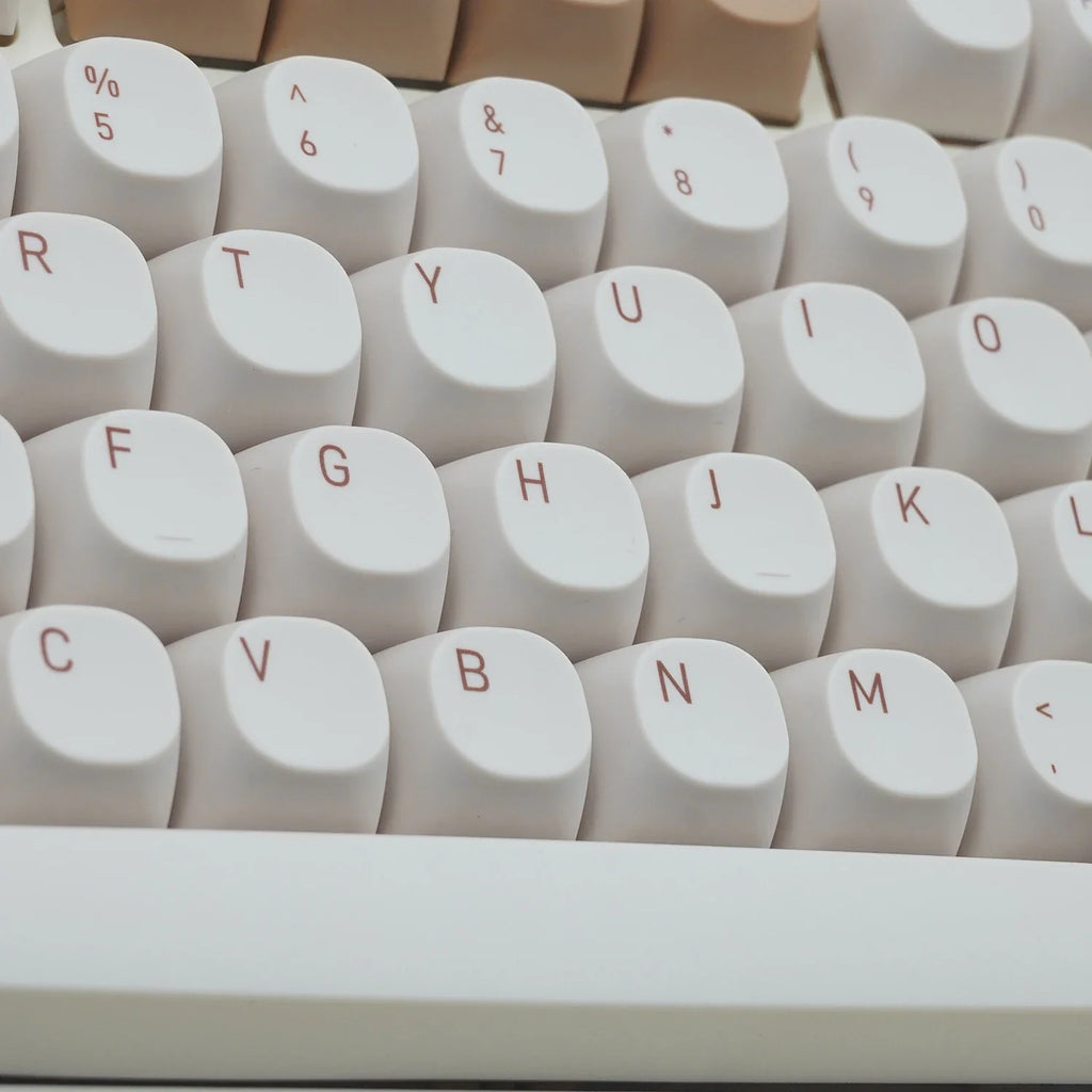 JCM MA Profile PBT Tiramisu Keycaps Alice Layout Dye-Sub Key Caps For Mechanical Gaming Keyboard ABM066 MX Switches Wooting