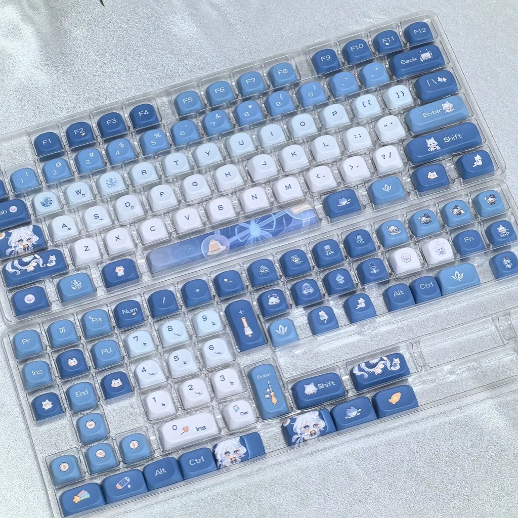 Genshin Impact Theme Xiao Keycaps MOA Profile PBT Sublimation Mechanical Keyboard Caps Cartoon Character Gamer XIAO Keycap