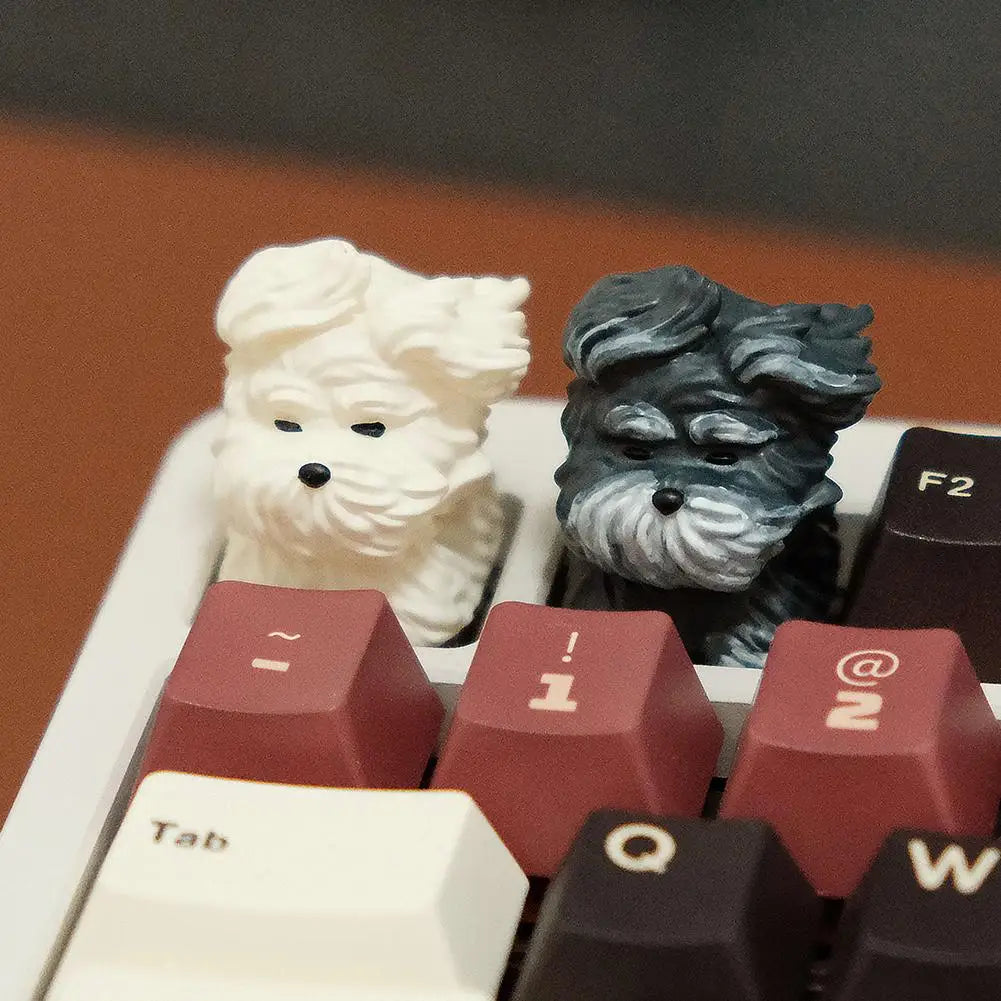 Puppy Personality Key Cap Windblown Puppy Key Cap Single Mechanical Keyboard Cap Rocket Hammer Retro Resin Cute