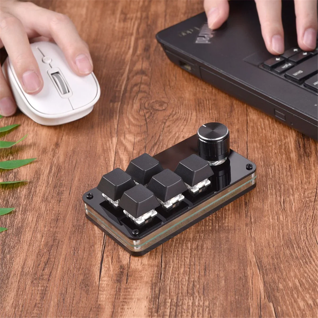 Mini Keyboard 5 Key 1 Knob Gamer Programmable Keyboard DIY Hot Swap Customization Mechanical Keyboard Macro Keypad