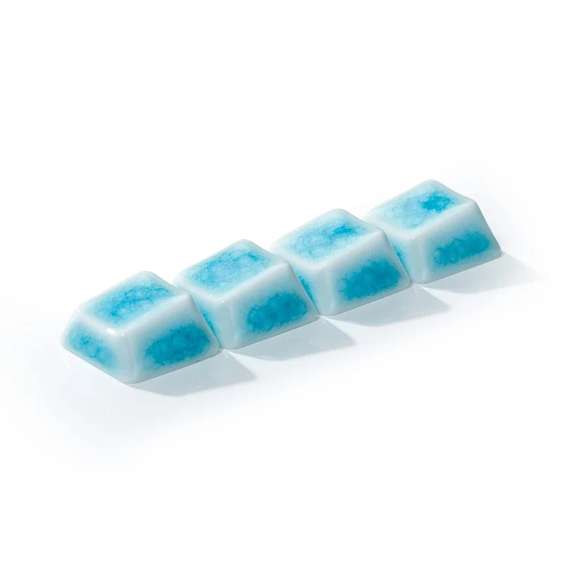 Ceramic Keycaps Smooth Glaze Translucent Mechanical Keyboard Keycaps for Arrow Keys Four Pcs Without Engraving Solid Color Cap
