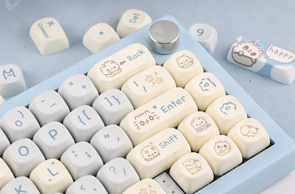 142 Keys MOA Profile Cartoon Theme Keycaps Thermal Five-side Dye-Sublimation Customized Key Caps Kit for Mechanical Keyboard