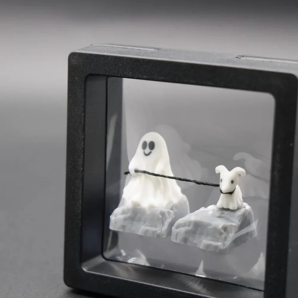 Ghost Dog Theme Keycap Resin Personality Custom Magnetic Keyboard Cap Cherry MX 1U KeyCap for Mechanical Keyboard Accessories