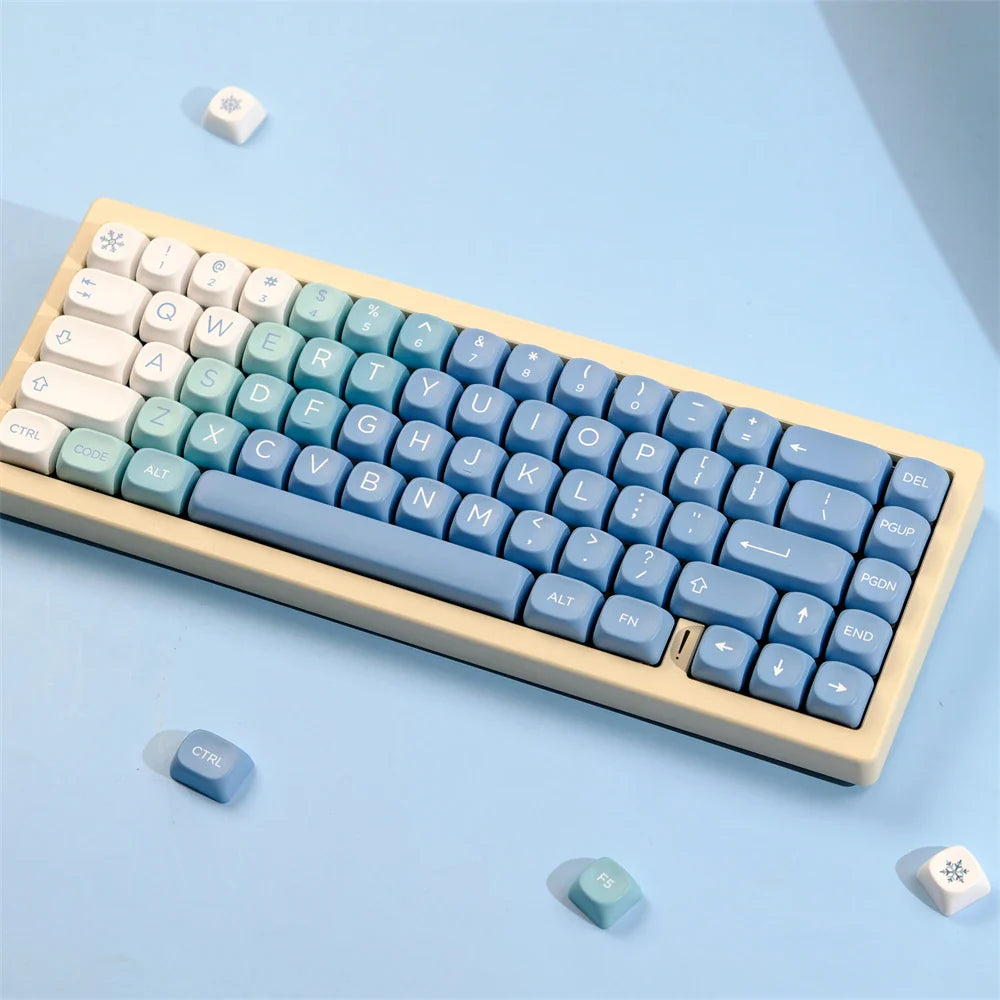 129 Key Snow Monster PBT Keycap MOA Profile Dye Sublimation Keycap For Gaming Mechanical Keyboard Keycap MX Switch MOA Key Caps