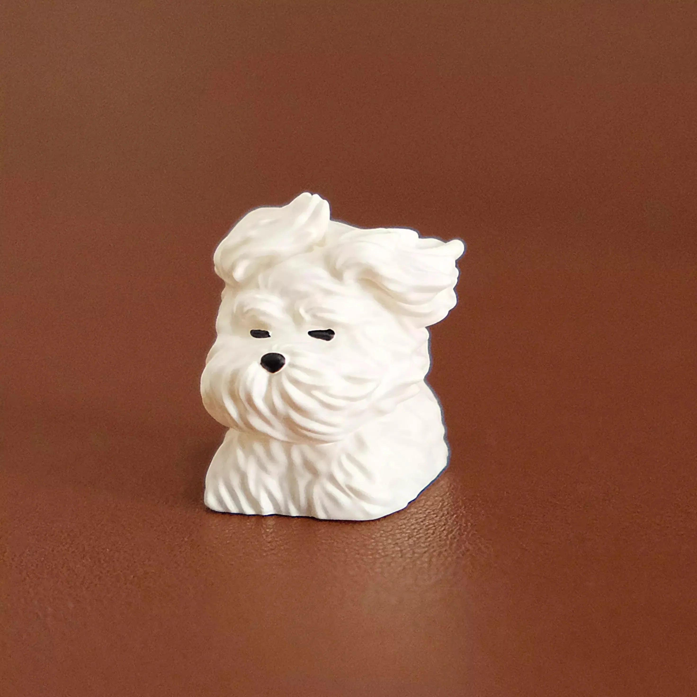 Original Cute Wind Blown Puppy Personalized Key Caps 1 Pc. Vintage Resin MX Switch Keycaps for Mechanical Keyboard Accessories