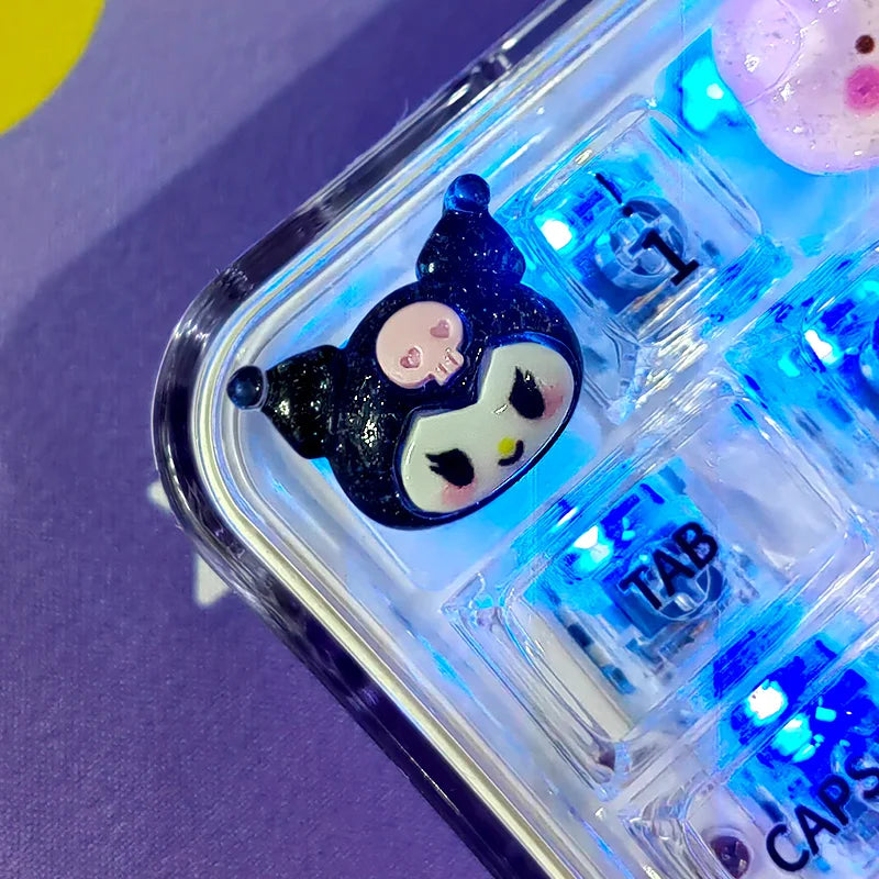 DIY Keycap Cute Cartoon Melody Coolomey Translucent Cross Mechanical Keyboard ESC Base Translucent Keycap