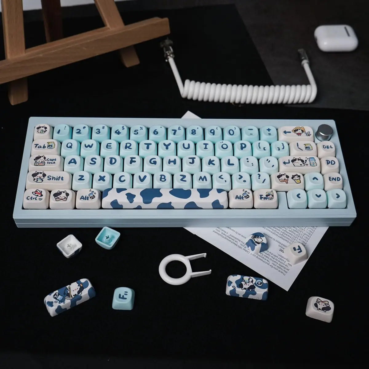 Cats and Puppies Keycaps MOA Profile Thermal Sublimation PBT Keycaps Personalized Cute Keycap For 64/104/108 Mechanical keyboard