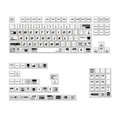 BarbarousGiGi PBT Original Profile Thermal Sublimation Cross Shaft Axis Switch 139 Key Caps for Custom Mechanical Keyboard Caps