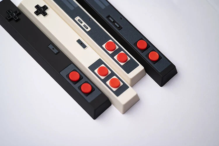 Retro Gamepad Keycap 6.25u spacebar Artisan Keycap ABS Material For MX switches for Gaming Mechanical keyboard Black White