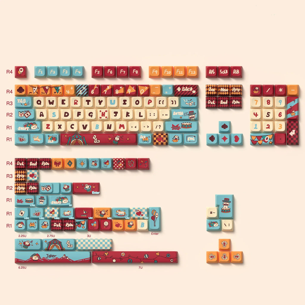 Kawaii Puppy Bread Theme Keycap Cute MDA 158 keys Keycap Custom Thermal Sublimation Keycap For Keyboard Accessories Friends Gift