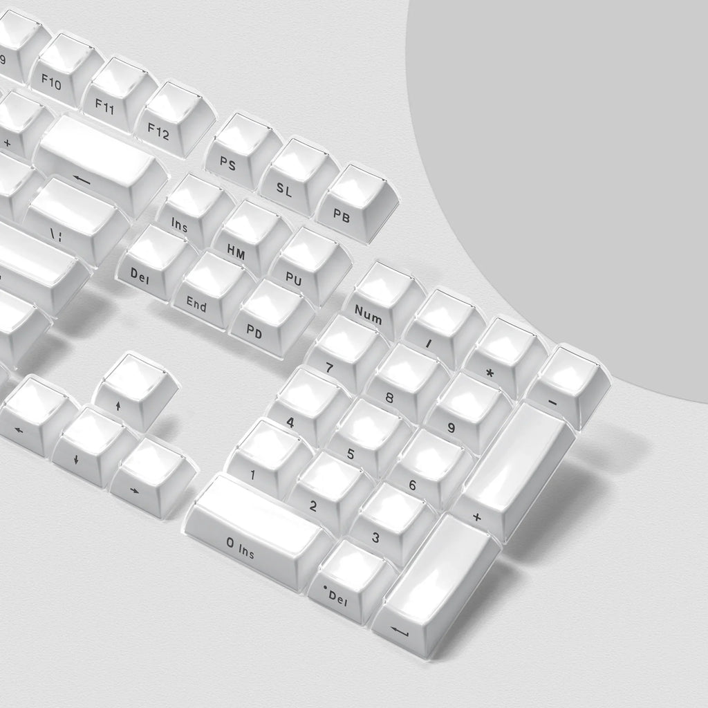 Jelly Crystal Keycaps Side Engraved Pink Blue 113keys Two-tone lnjection Molded DIY Mechanical Keyboard OEM Translucent Keycaps