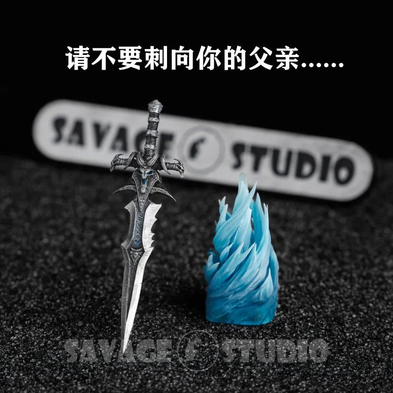 Anime Keycaps World of Warcraft Frostmourne Translucent Key Caps Mechanical Keyboard Caps Korean Keycap Game Peripheral Gifts