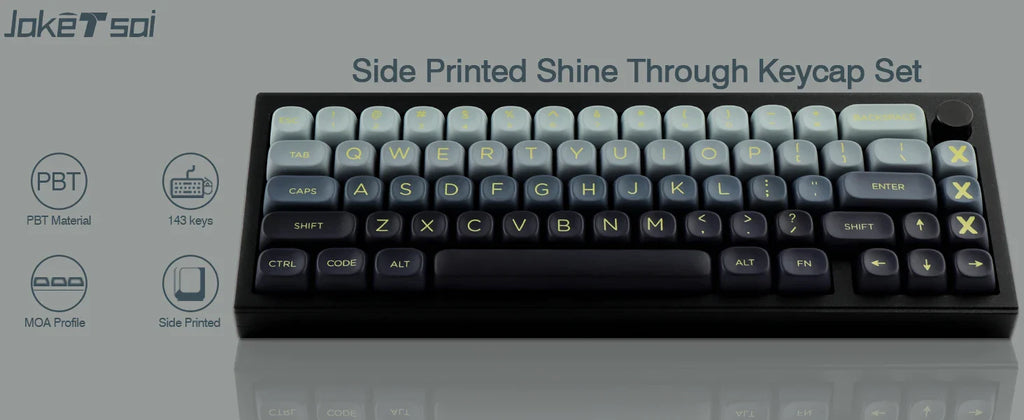 Mountain Range Keycap Set PBT MOA Profile DYE-Sublimation 143 Keys for Mechanical Keyboards