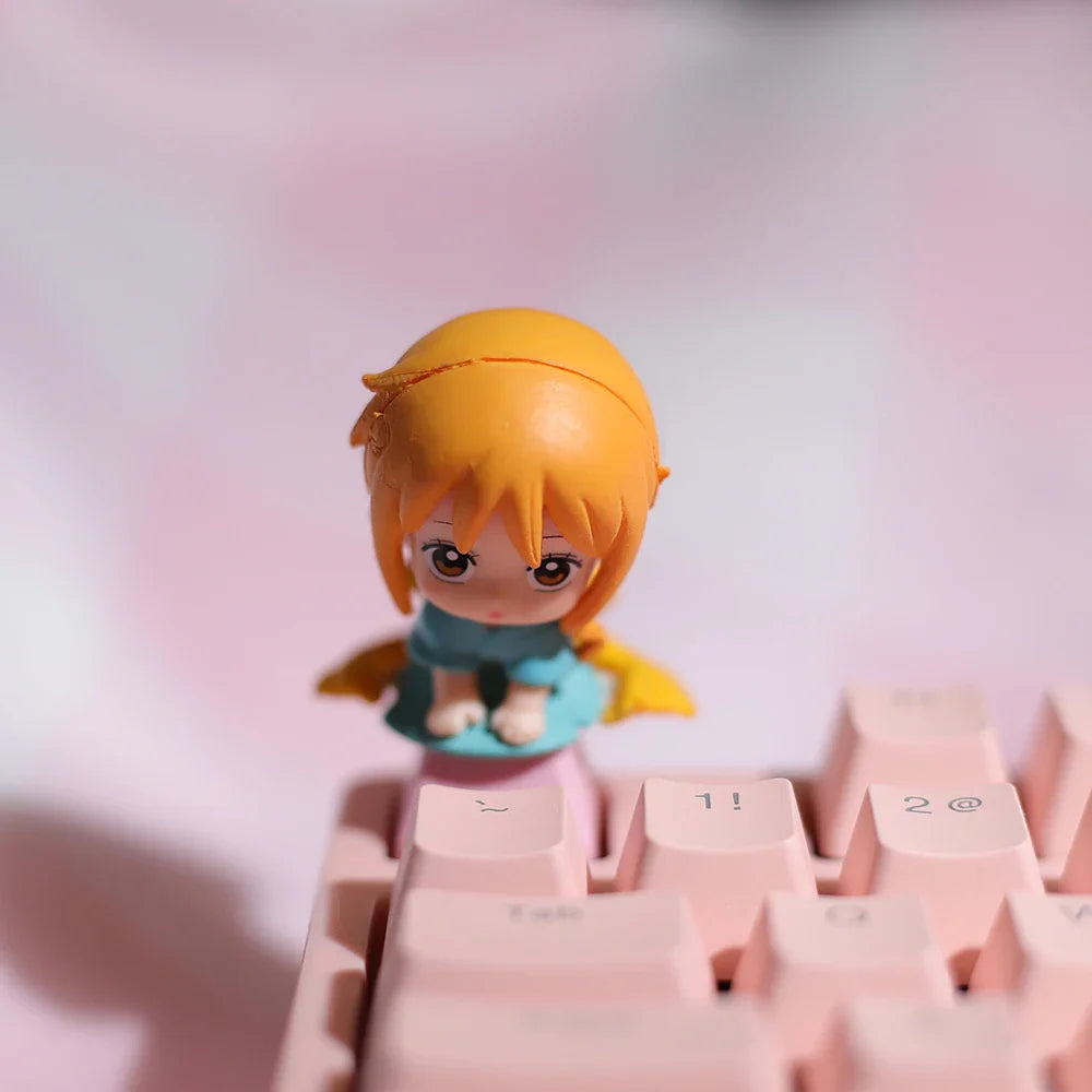 Cute pink PBT Keycaps Anime Kawaii Keycaps For Mechanical Keyboard Caps Gaming Decoration Accessories 1pc Artisan Diy Keys Cap